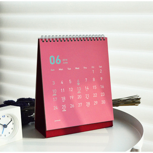 2018 Welcome colorful spiral bound desk calendar 