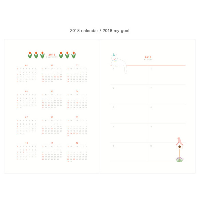 2018 Calendar, My goal