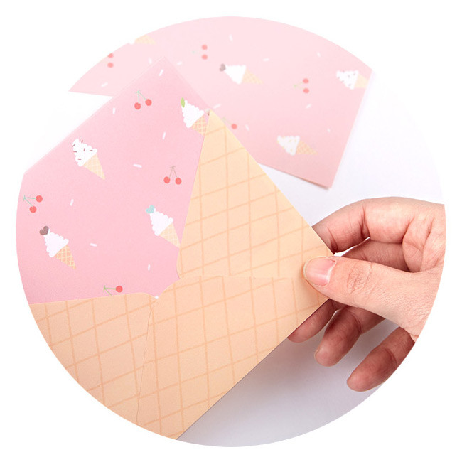 2 envelopes - Flying Whales pattern letter paper and envelope set 