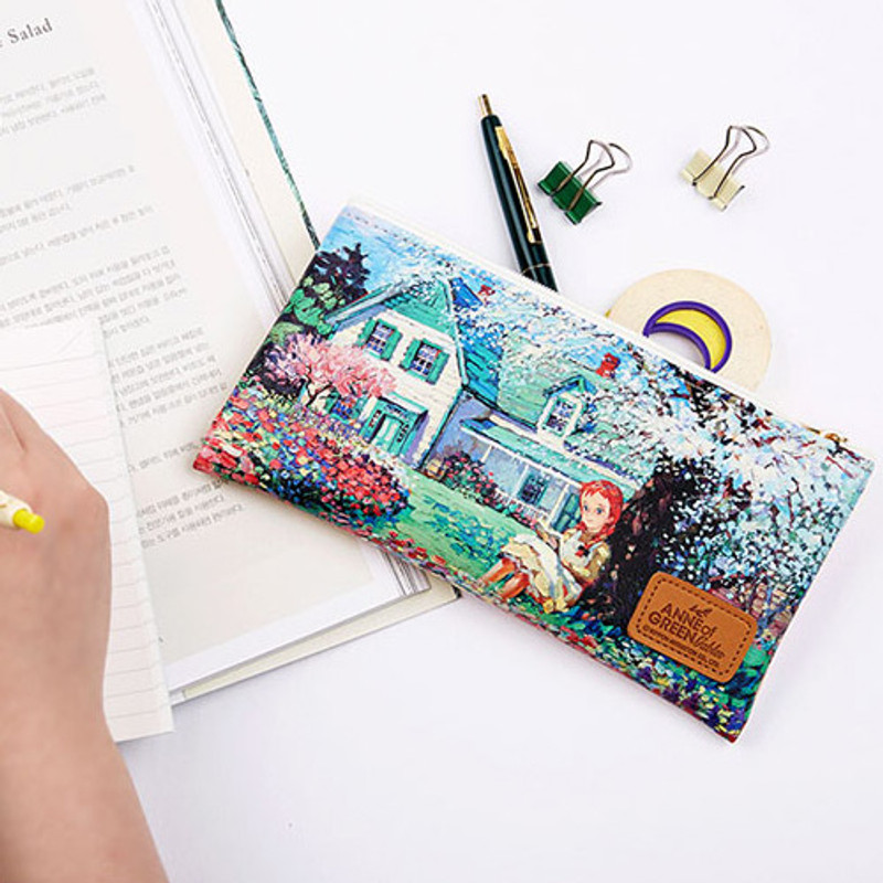 Flower - Anne of green gables illustration flat zipper pouch  Flower - Anne of green gables illustration flat zipper pouch