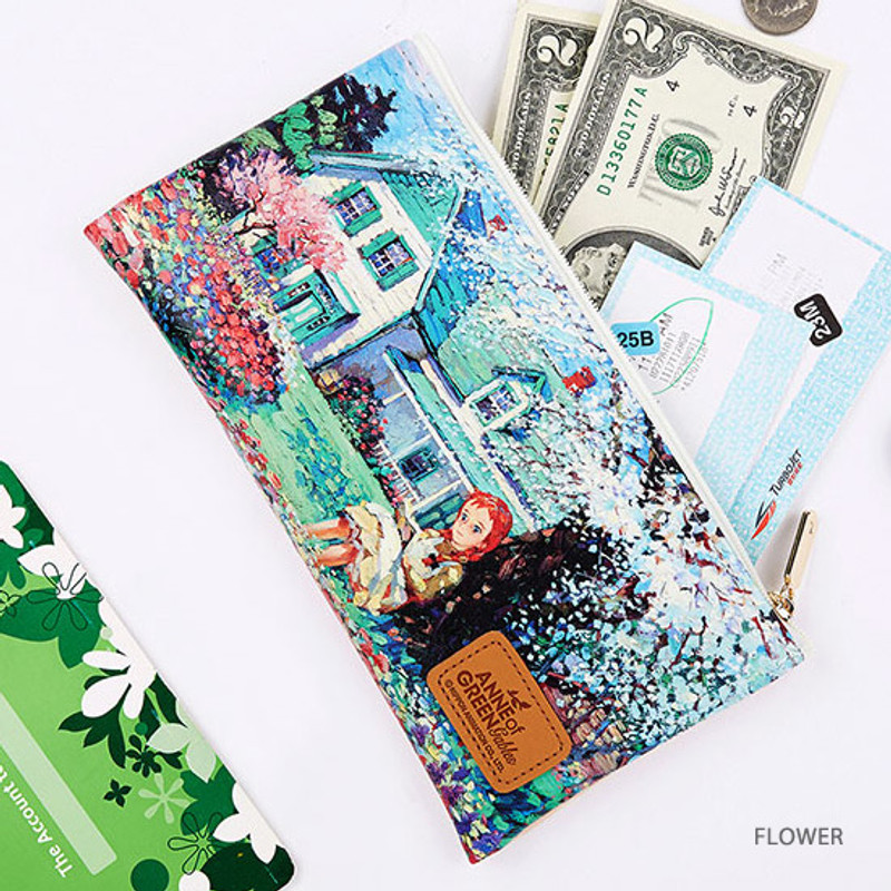 Flower - Anne of green gables illustration flat zipper pouch  Flower - Anne of green gables illustration flat zipper pouch