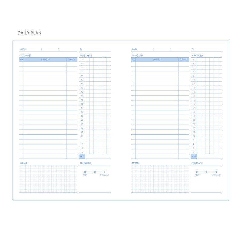 Daily plan - Simple 100 days study planner scheduler