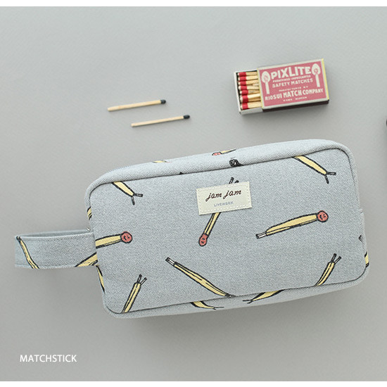 Matchstick - Jam Jam canvas zipper pouch with handle