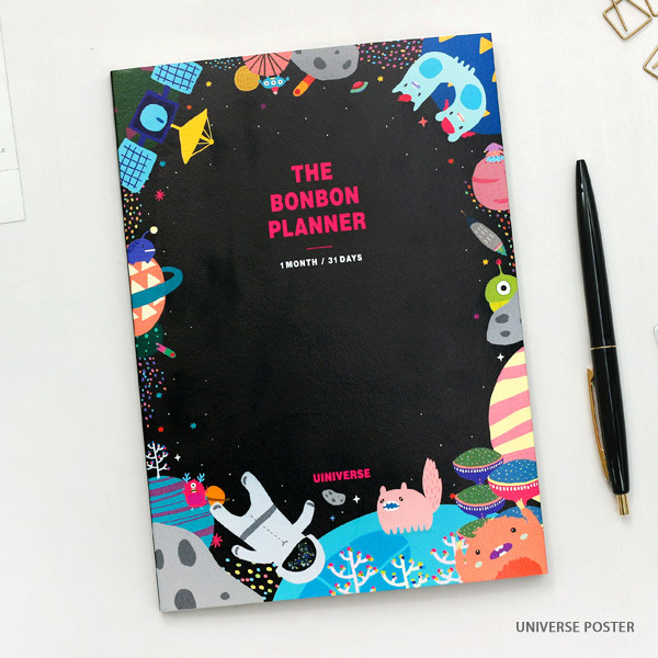 Universe poster - Bon Bon 1 month undated planner