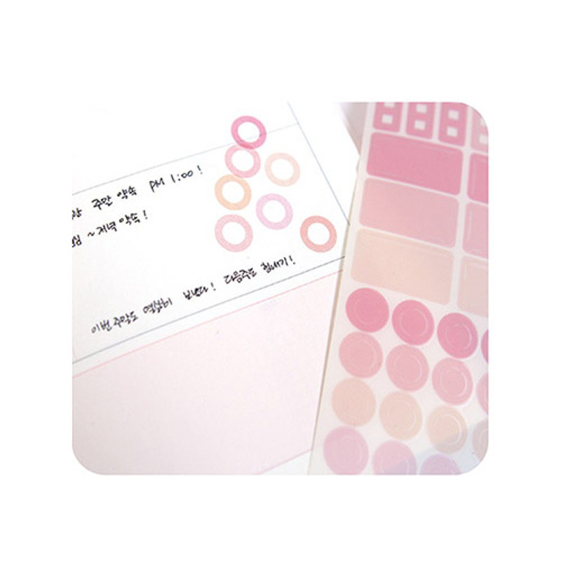Colorful deco transparent clear sticker set 
