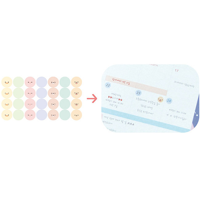 Colorful deco transparent clear sticker set 