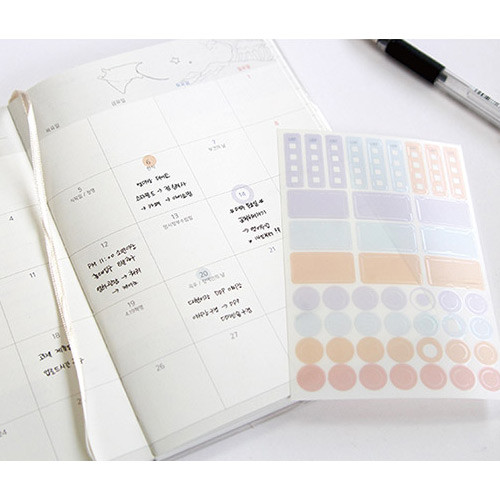 Colorful deco transparent clear sticker set 