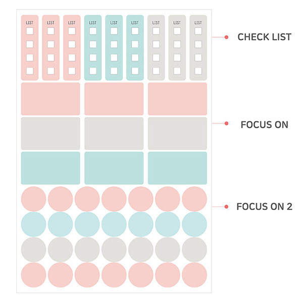 Colorful deco transparent clear sticker set 