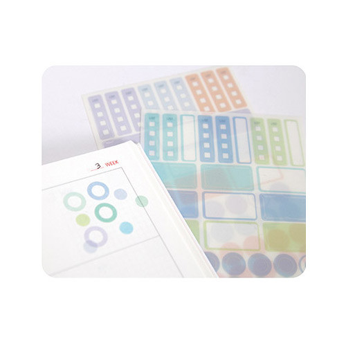 Colorful deco transparent clear sticker set 