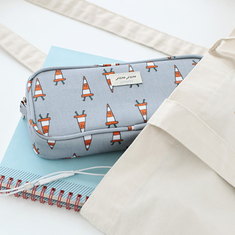 Cone - Jam Jam cute illustration zipper piping pouch Cone - Jam Jam cute illustration zipper piping pouch