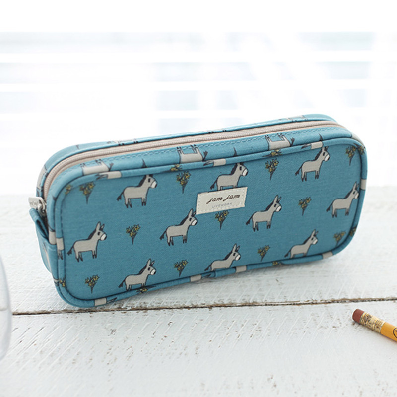 Donkey - Jam Jam cute illustration zipper piping pouch Donkey - Jam Jam cute illustration zipper piping pouch