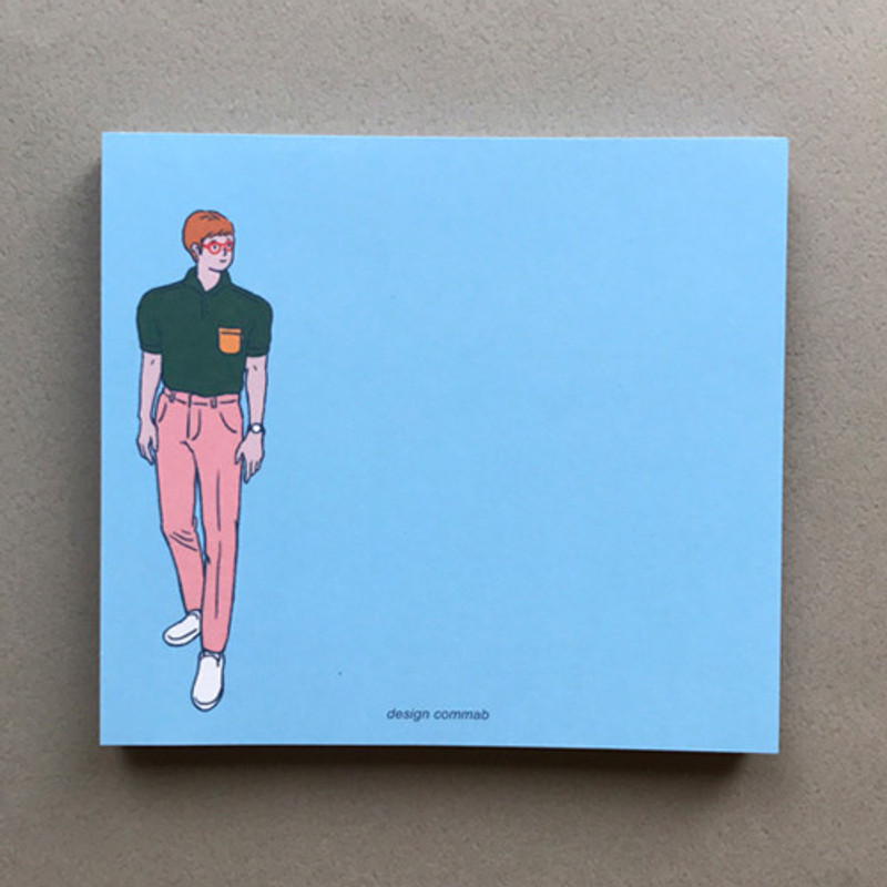 Memowang pastel pink pants illustration memo pad Memowang pastel pink pants illustration memo pad