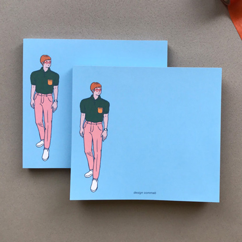 Memowang pastel pink pants illustration memo pad Memowang pastel pink pants illustration memo pad