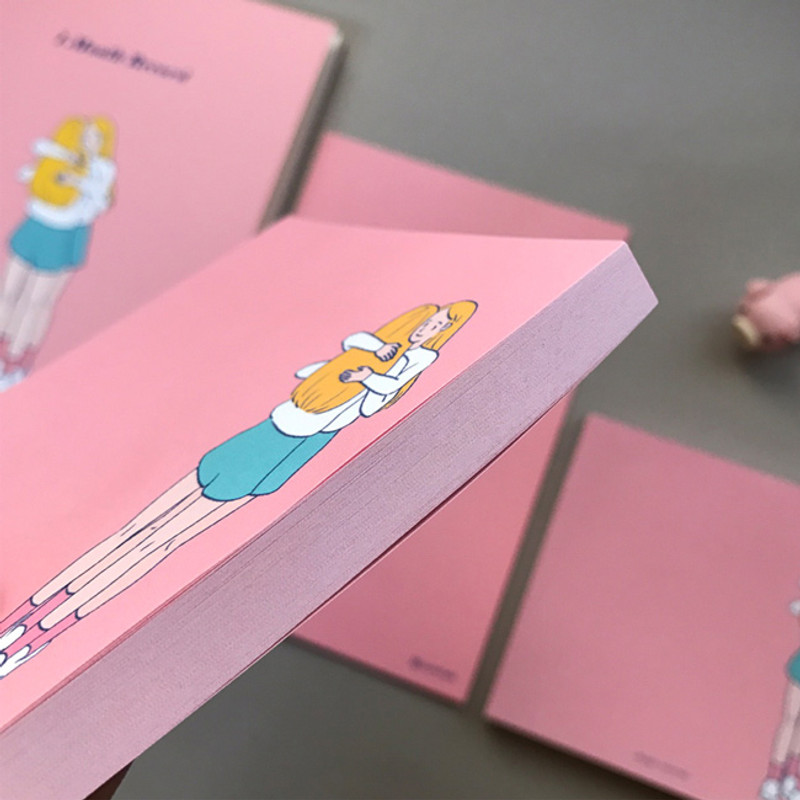 Memowang pastel hug illustration memo pad 