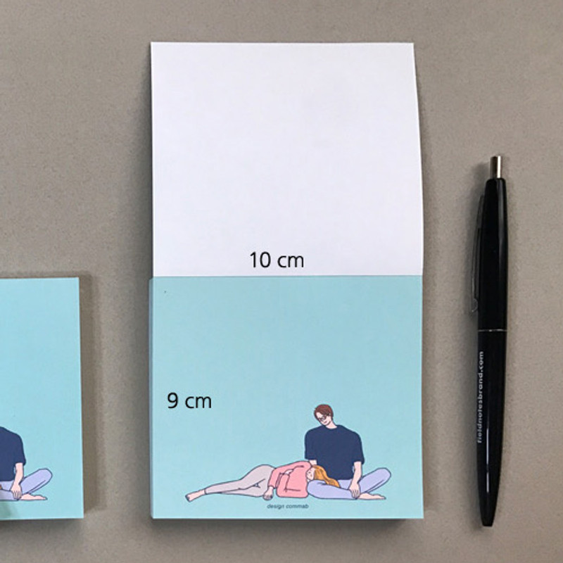 Size - Memowang pastel couple illustration memo pad 