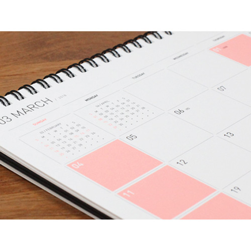 Front - Monthly calendar