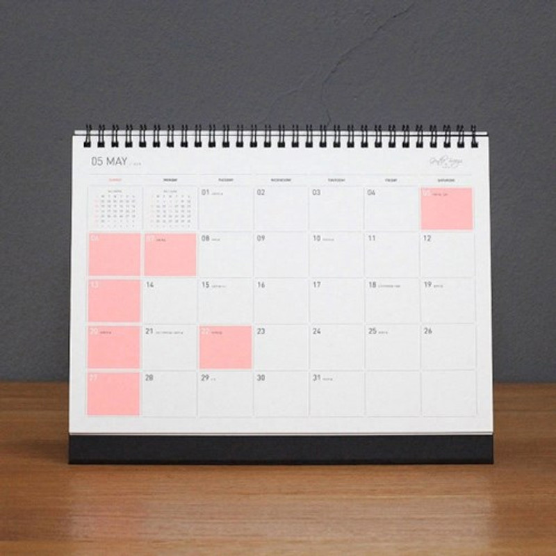 2018 Gentle breeze spiral bound desk calendar 