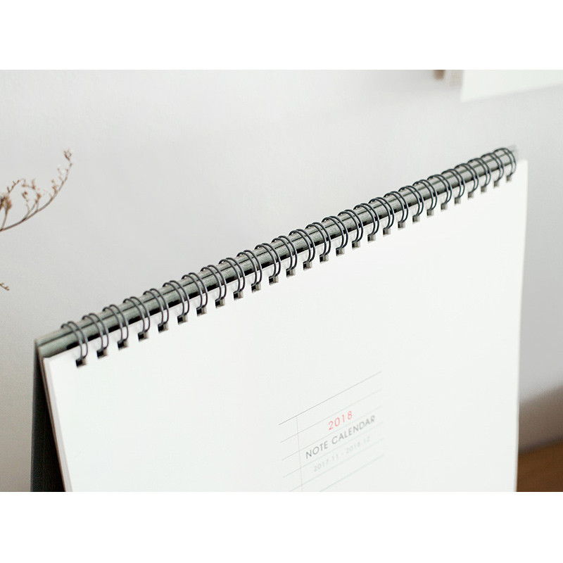 2018 Note spiral bound desk calendar