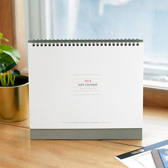 2018 Note spiral bound desk calendar