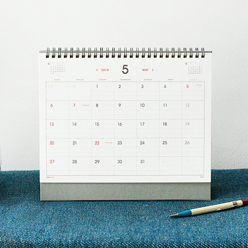 2018 Note spiral bound desk calendar