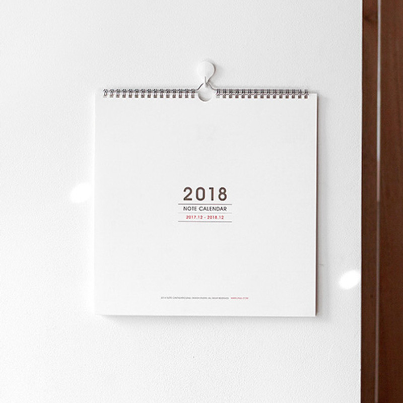 2018 Note wall calendar