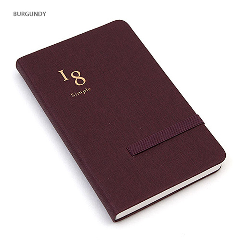 Burgundy - 2018 Simple dated weekly planner agenda Burgundy - 2018 Simple dated weekly planner agenda
