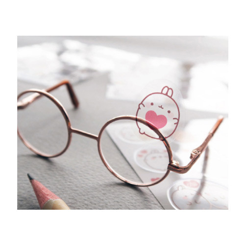 Molang cute deco transparent clear sticker set ver5 