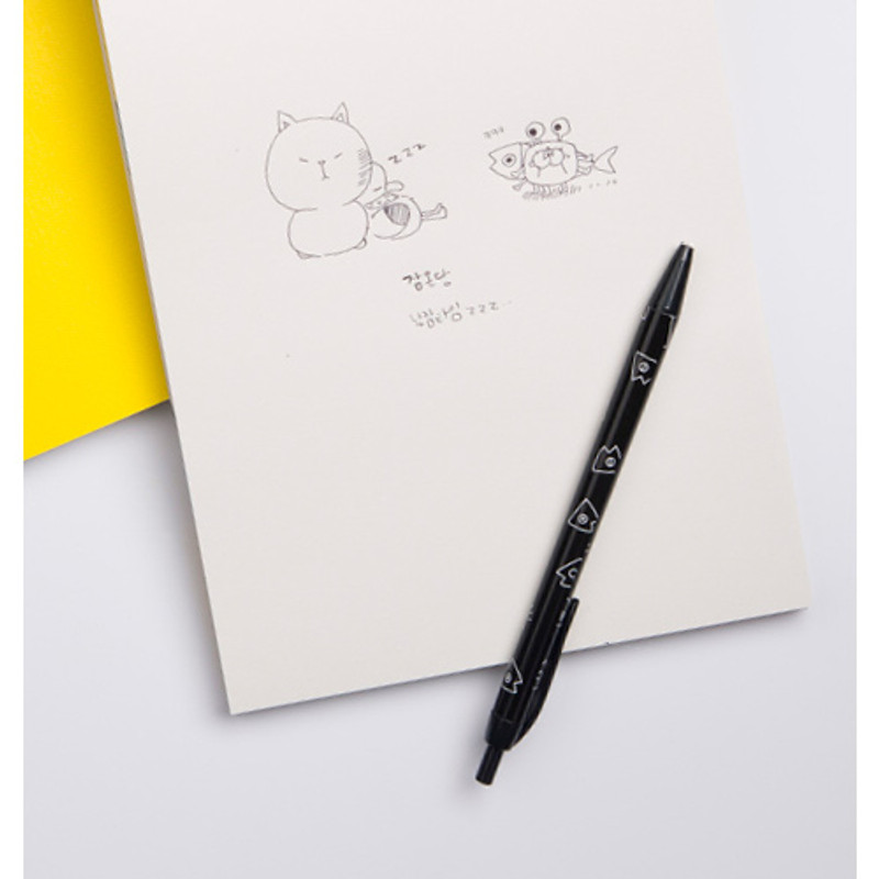 Ggo deung o retractable black ballpoint pen 0.38mm  Ggo deung o retractable black ballpoint pen 0.38mm