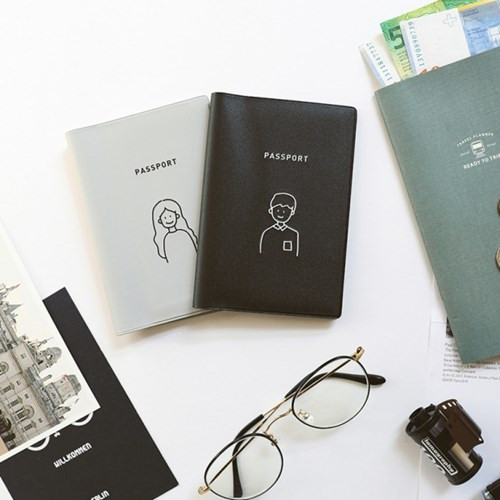 Memory the moment simple passport case with sticker