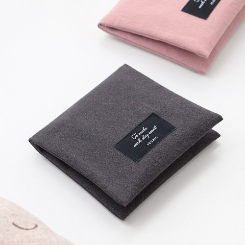 Plain secret daily cotton pouch