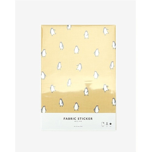 Dailylike Deco fabric sticker 1 sheet A4 size - Penguin yellow