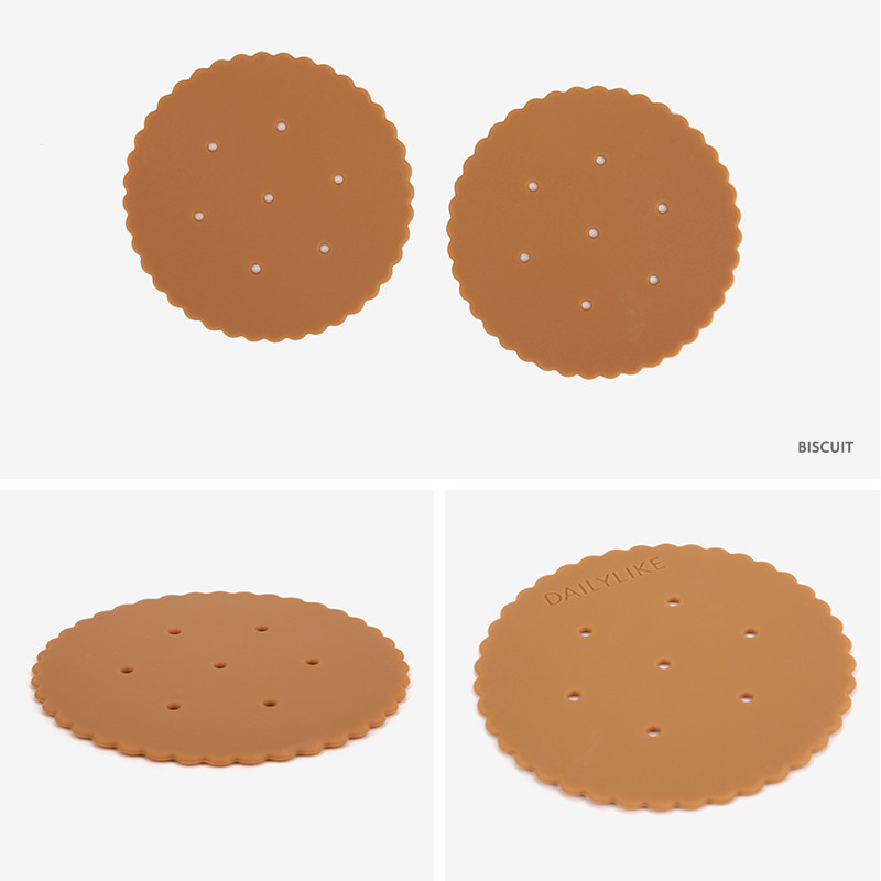 Biscuit - Dailylike Enjoy your kitchen silicon drink coaster set