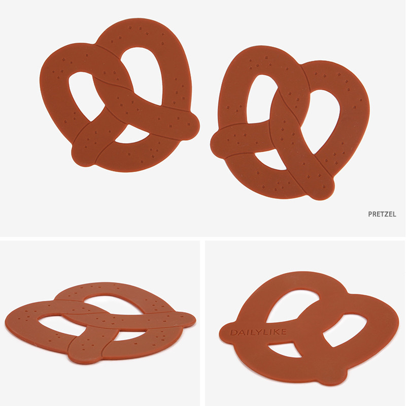Pretzel - Dailylike Enjoy your kitchen silicon drink coaster set