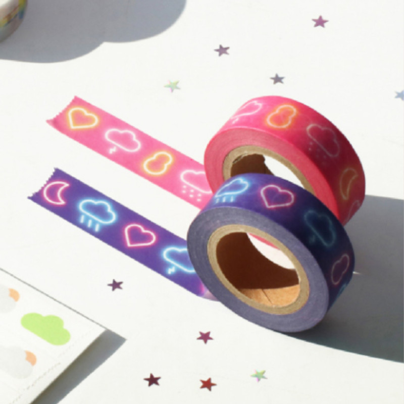 After The Rain Cloud story 0.59 X 11yd single deco masking tape