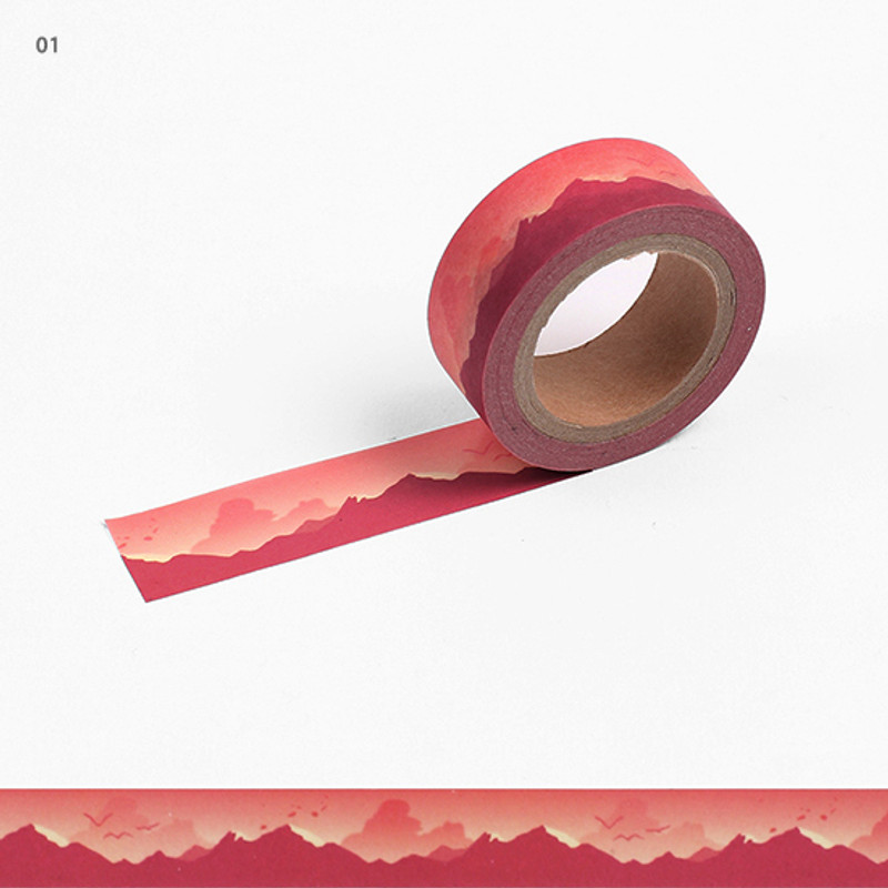 01 - After The Rain Star and moon single deco masking tape