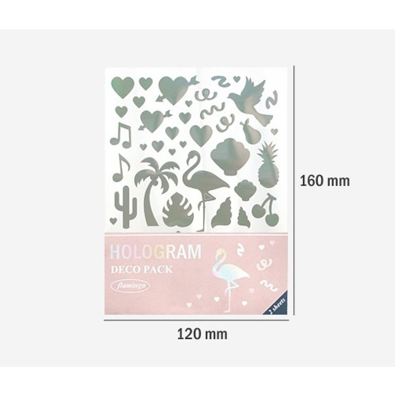 Size - ICONIC Hologram deco PVC sticker set Size - ICONIC Hologram deco PVC sticker set