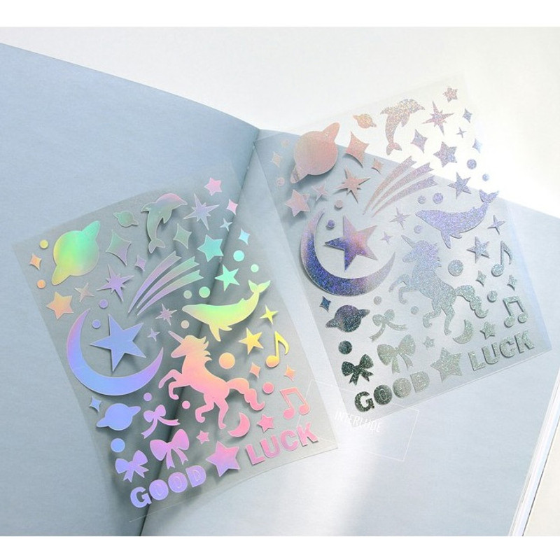 Unicorn - ICONIC Hologram deco PVC sticker set Unicorn - ICONIC Hologram deco PVC sticker set