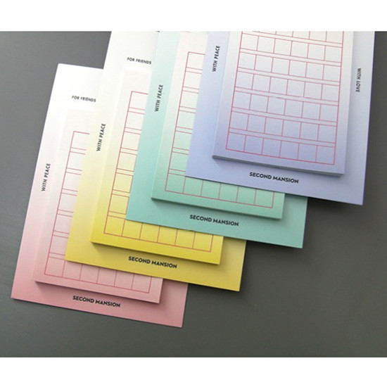 Second Mansion Gradation squared manuscript sticky it memo note