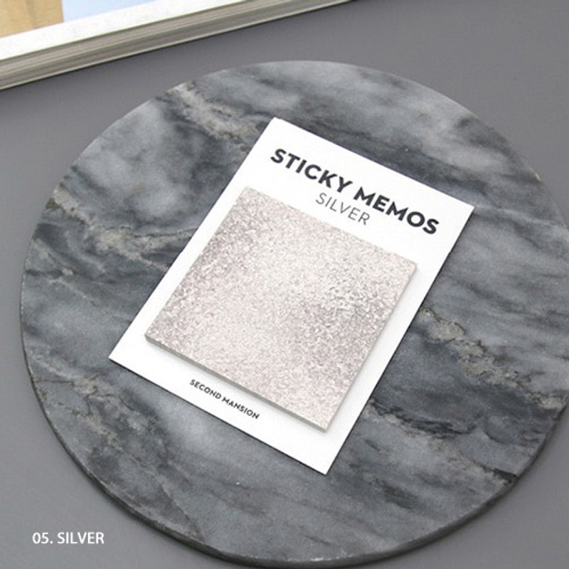 Silver - Second Mansion Memos sticky it memo note Silver - Second Mansion Memos sticky it memo note