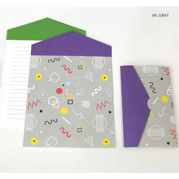 Gray - Second Mansion Folding pattern letter paper