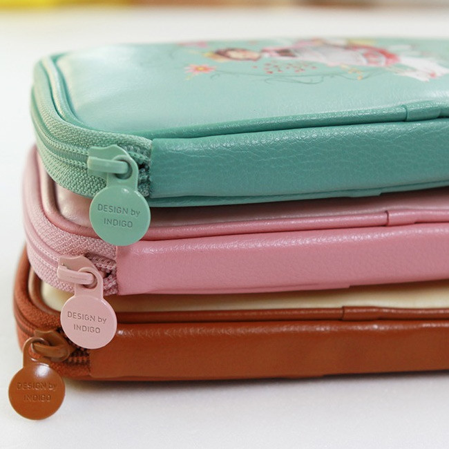 Indigo Classic story illustration zip around pencil case pouch