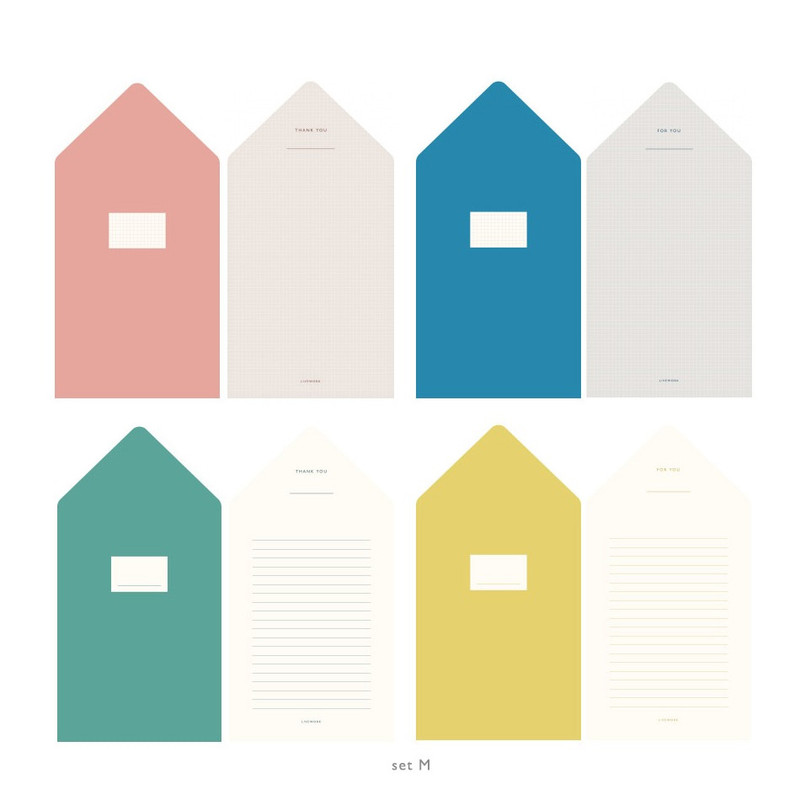 M size - Livework Simple pastel folded card set