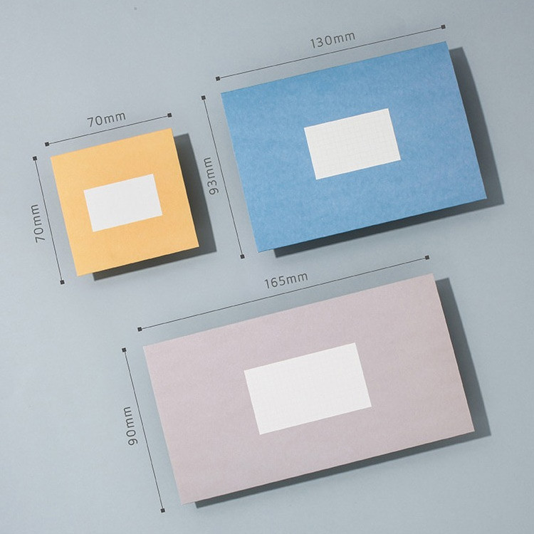 Size - Livework Simple pastel folded card set