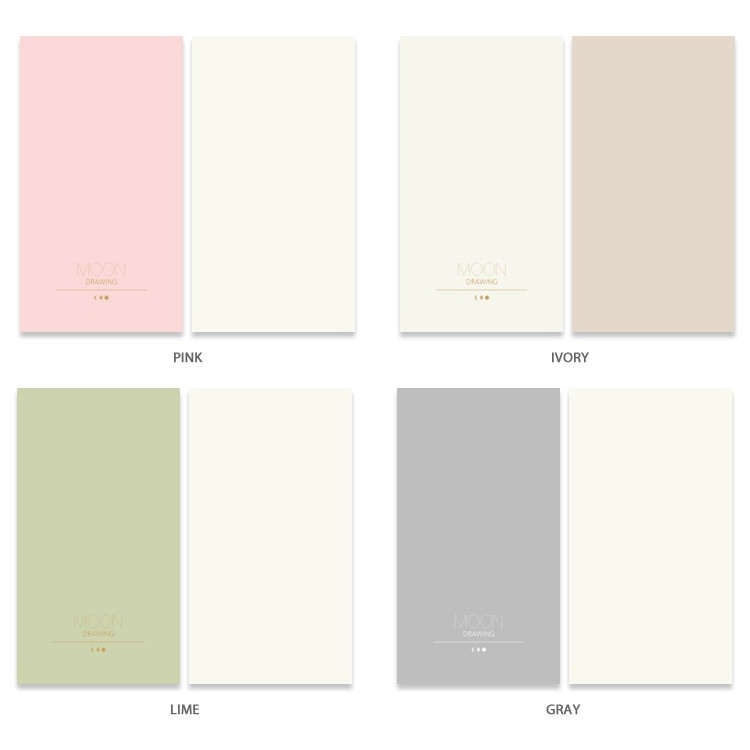 Color - Dash and Dot Moon drawing memo note pad