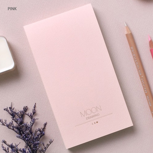 Pink - Dash and Dot Moon drawing memo note pad