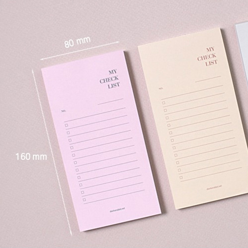 Size - Dash and Dot My checklist notepad