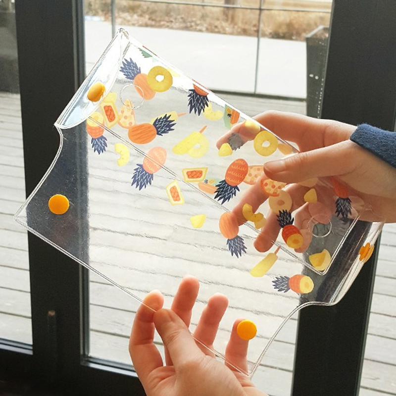 Buri pineapple clear folding pencil case