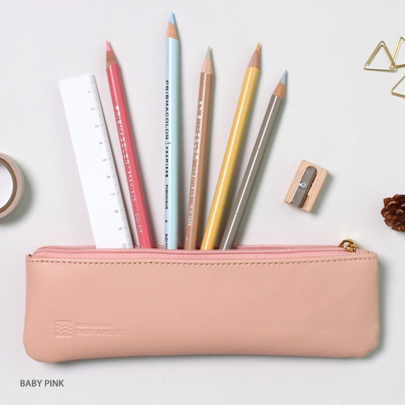 Baby pink - Dash and Dot Slim and modern zipper pencil case Baby pink - Dash and Dot Slim and modern zipper pencil case