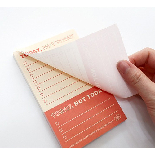 Good habits Today not today to do list notepad 