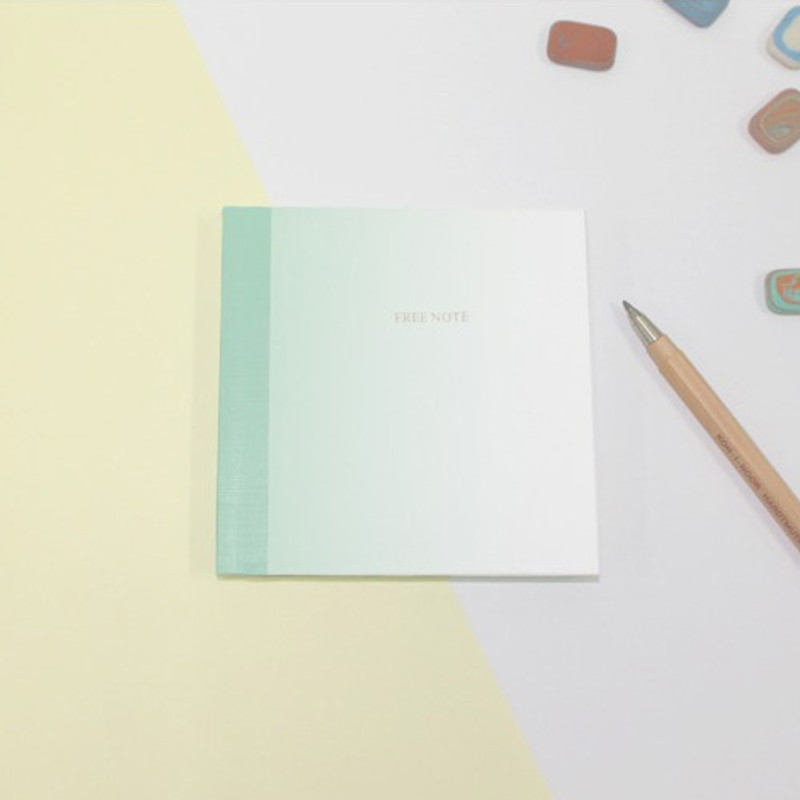 Green gradation small plain notebook Green gradation small plain notebook
